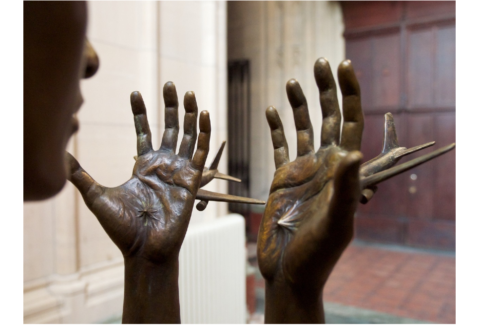 Memorial to September 11th for the Cathedral of St. John the Divine, NYC by Meredith Bergmann 2012