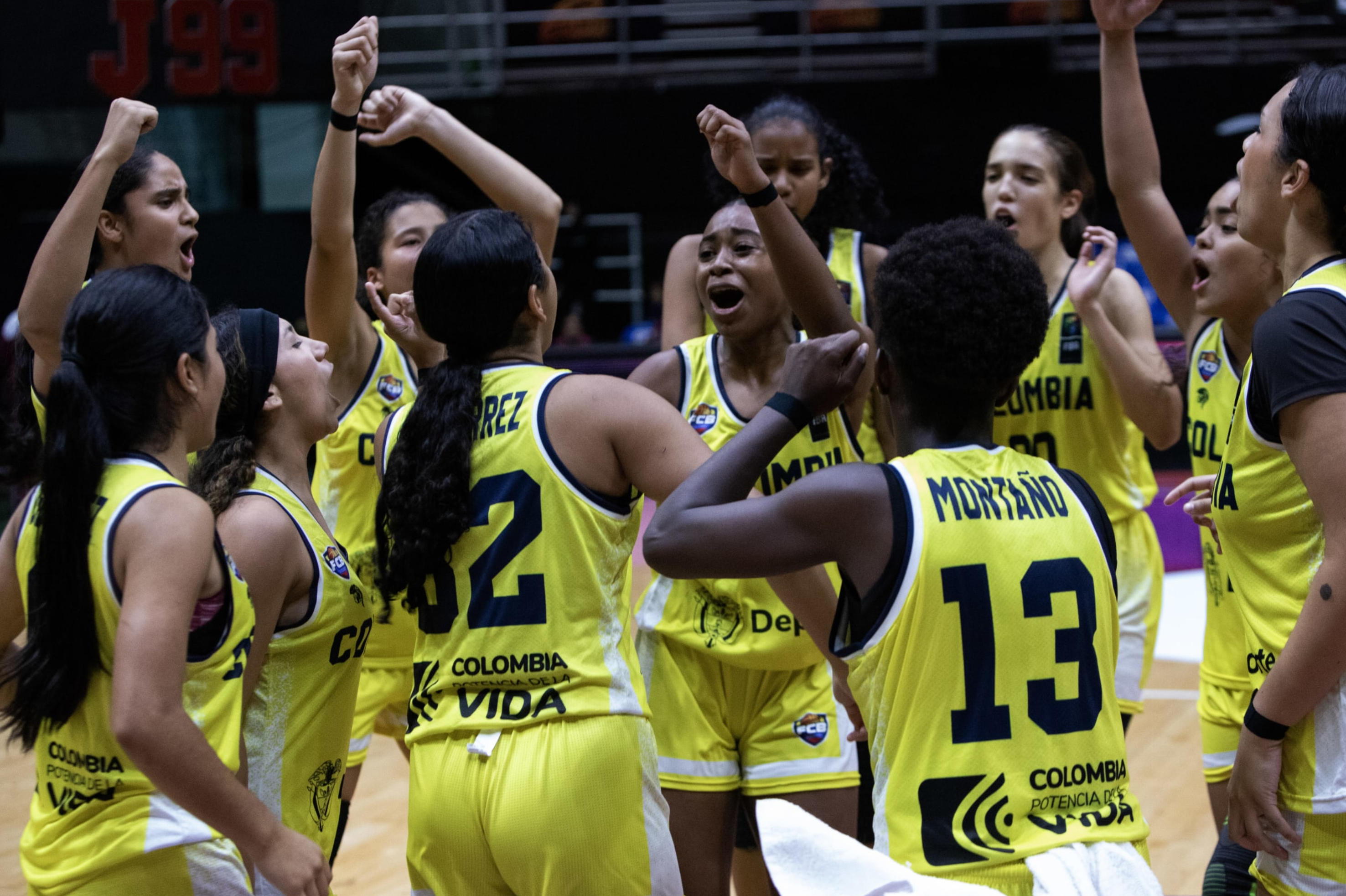 Las jugadoras de Colombia en el Sudamericano Sub-15.