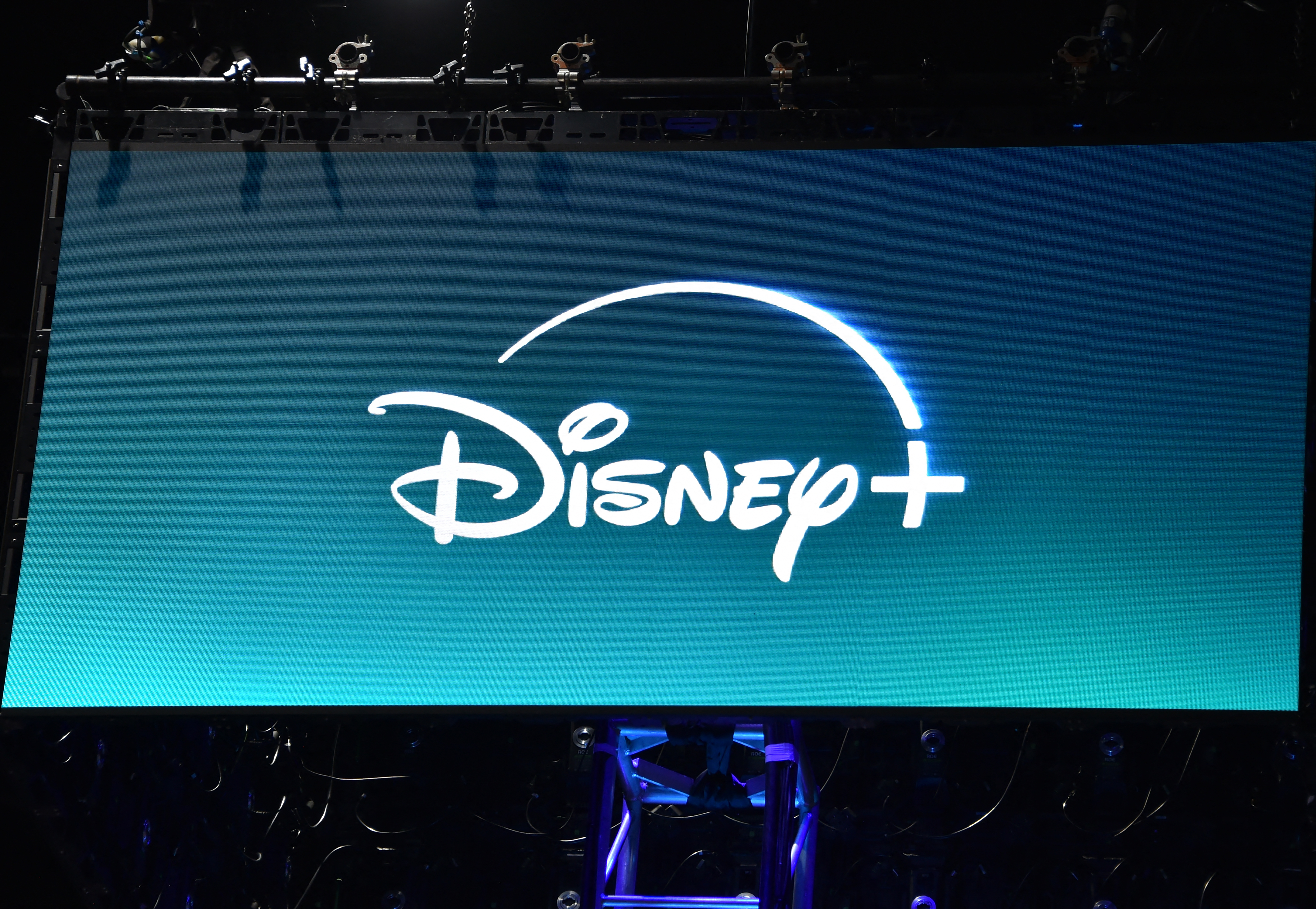(FILES) The Disney+ logo is displayed during San Diego Comic-Con International at the San Diego Convention Center in San Diego, California, on July 24, 2024.