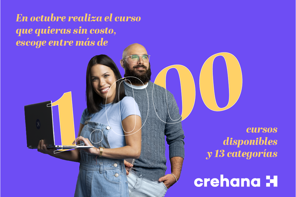Encuentra en Crehana más de 1000 opciones de aprendizaje en línea