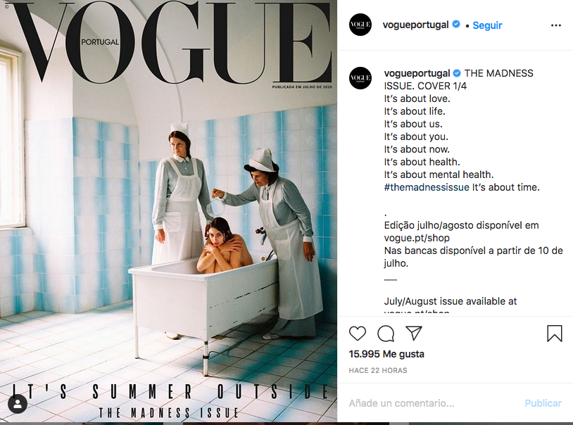 Portada de Vogue criticada por estigmatizar la enfermedad mental