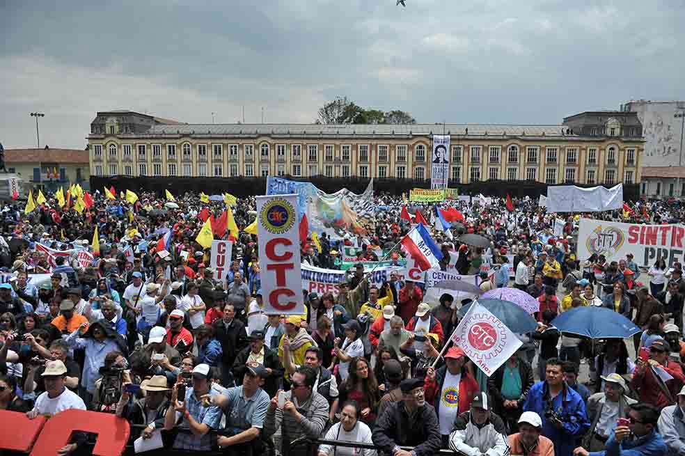 En las marchas participaron todas las agremiaciones sindicales del país. Gustavo Torrijos