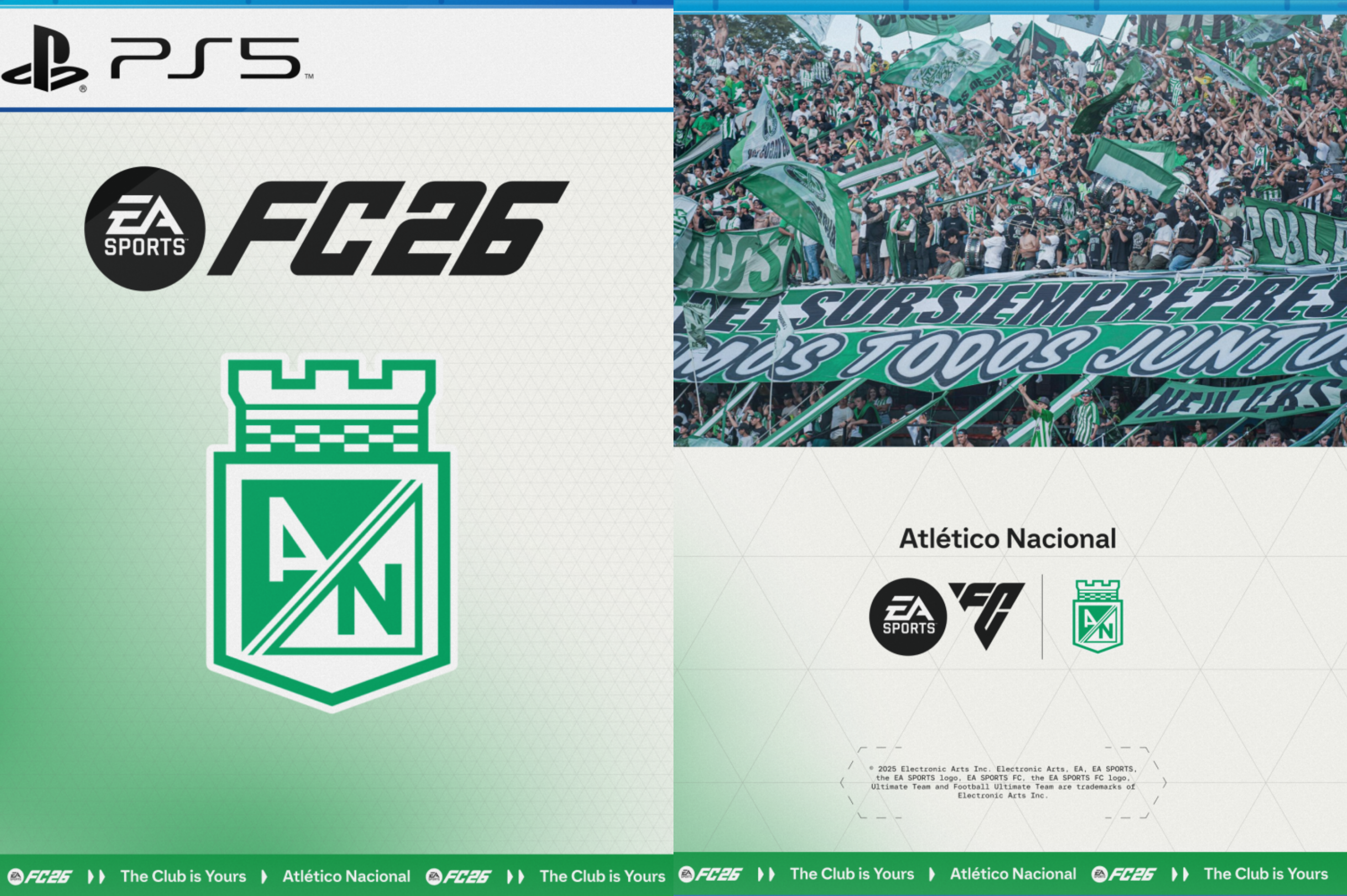 Así será la portada del videojuego para los hinchas de Atlético Nacional.