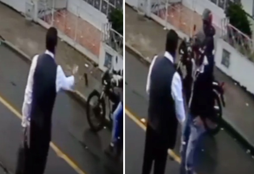 Trabajador lanzó su celular a ladrones al ver que lo iban a robar