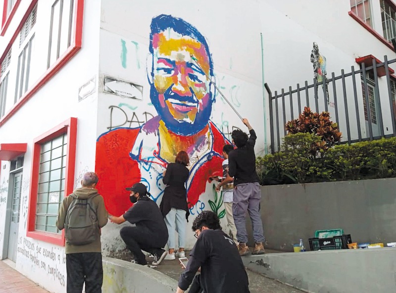 Homenaje a Esteban Mosquera, estudiante asesinado en Popayán. / Cortesía