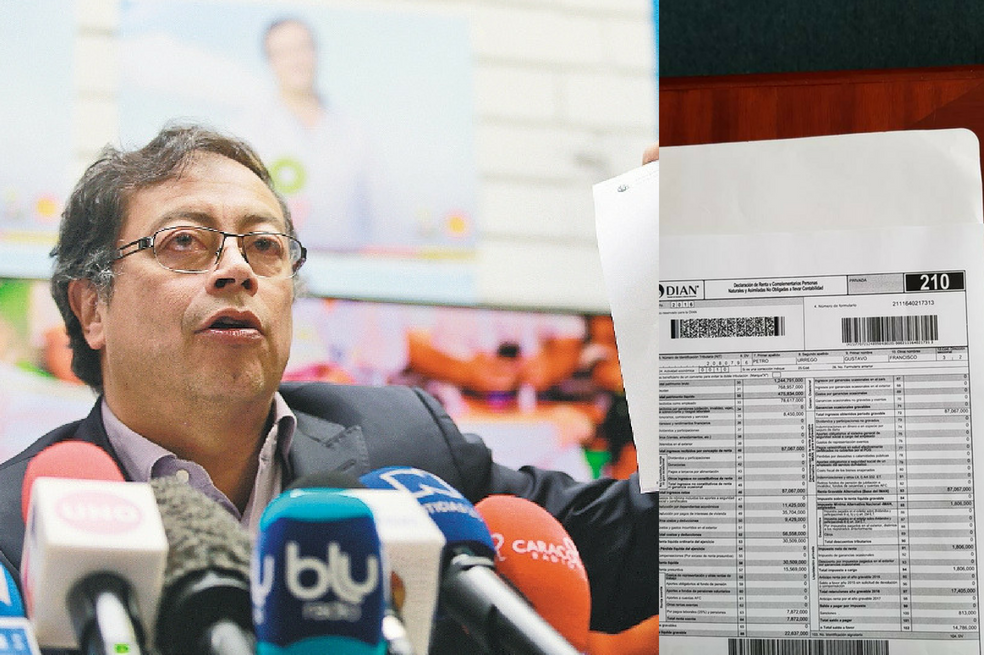 Gustavo Petro hace pública su declaración de renta