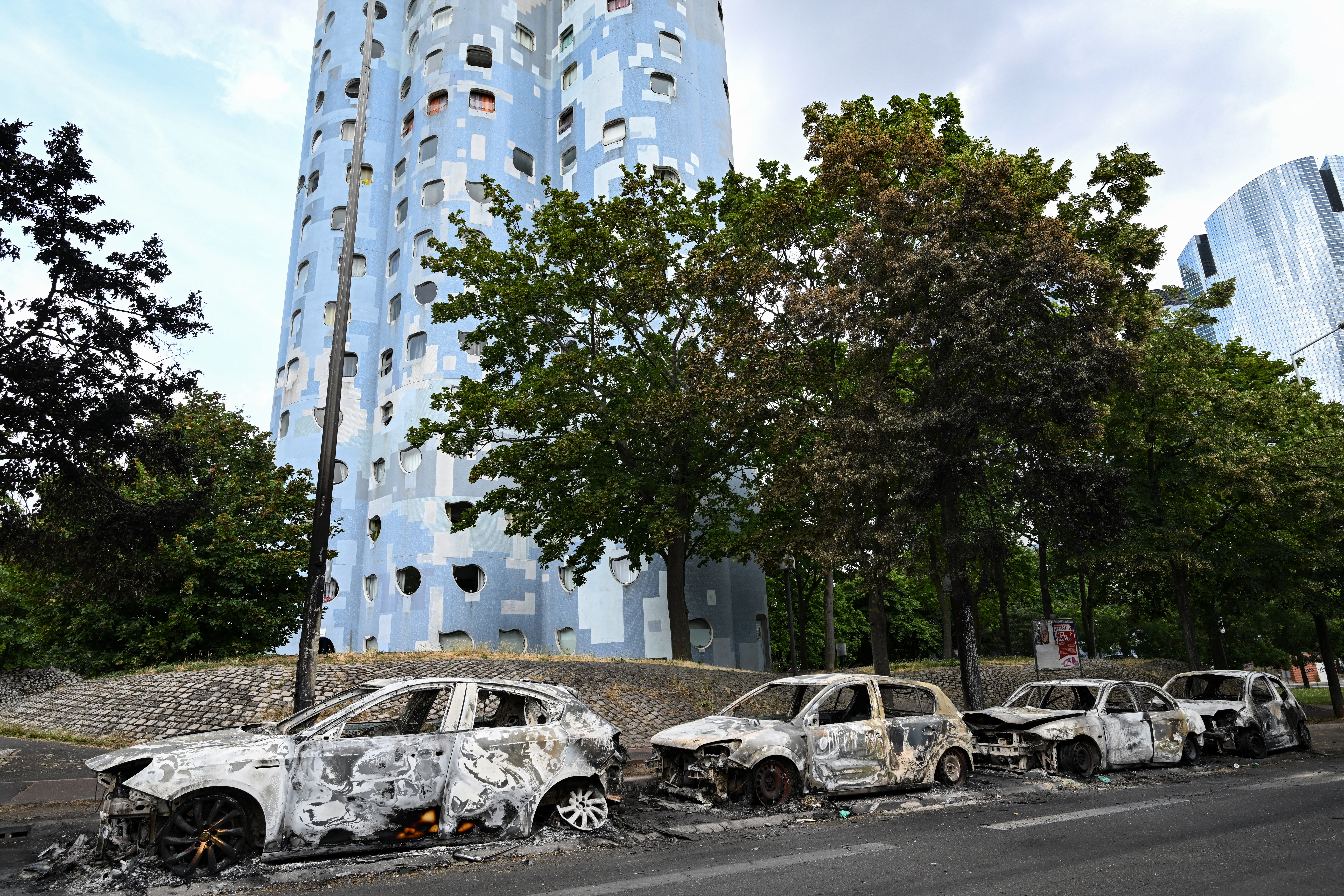 Protestas en Nanterre por muerte de Nahel