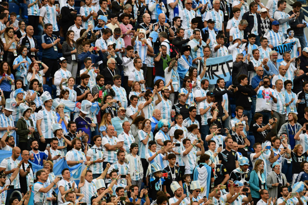 Así alientan los argentinos a su selección en Rusia