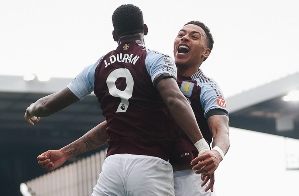Gol de Jhon Jader Durán y lesión de Yerson Mosquera en la Premier League