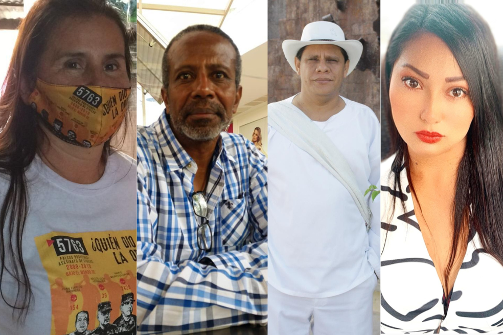 De izq. a der., Jacqueline Castillo, Luis Perea, Pedro Loperena, Marcela Riascos.