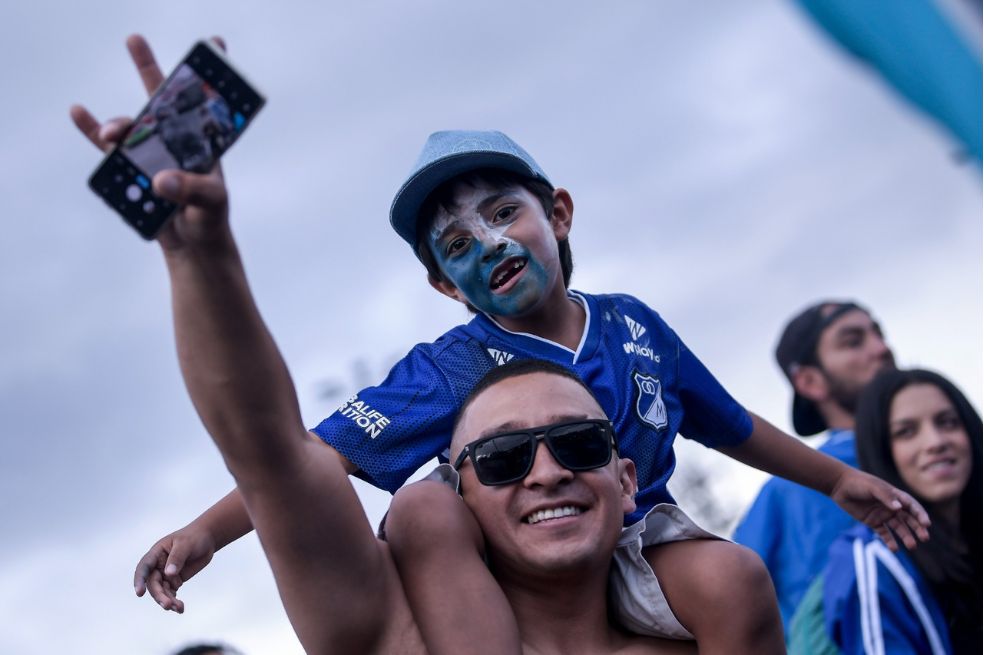 Así está el ambiente en El Campín para la final entre Millonarios y Nacional.