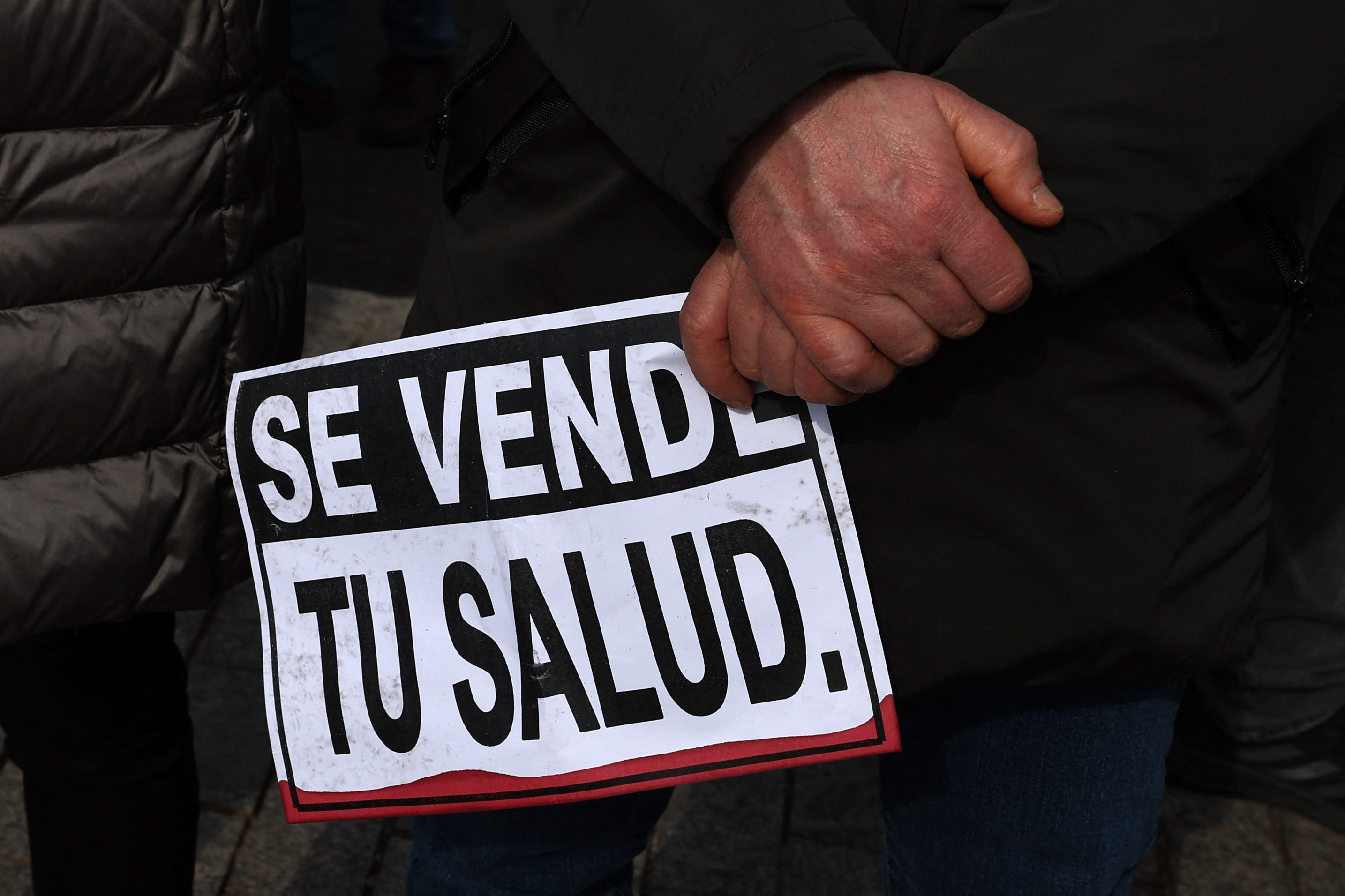 Protestas en Madrid, España, en defensa del sistema público de salud