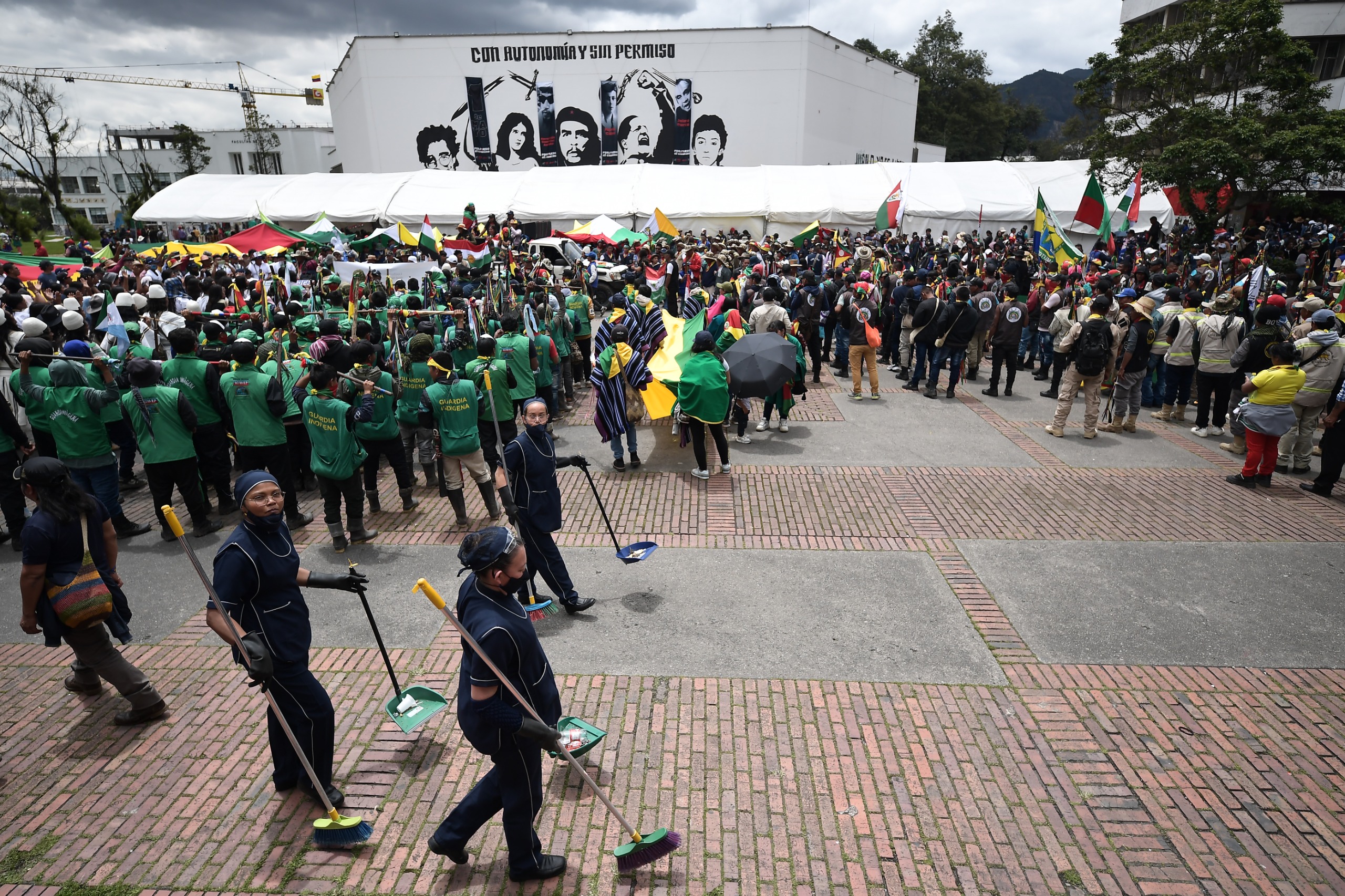 Así ha atendido la U. Nacional la llegada de la Minga Indígena. Ya son 16.000 personas