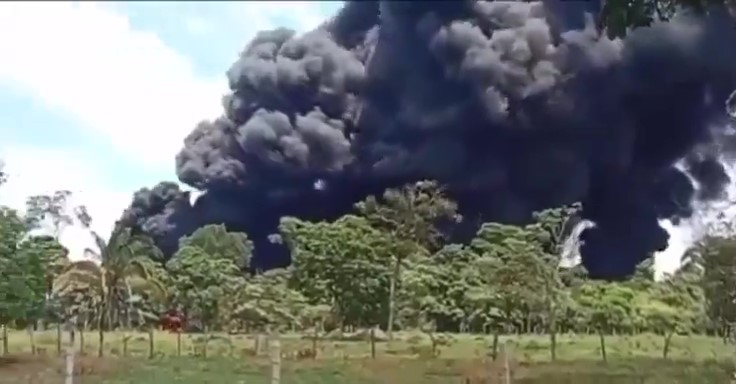 En video quedó registrado atentado al oleoducto Caño Limón-Coveñas en Arauca