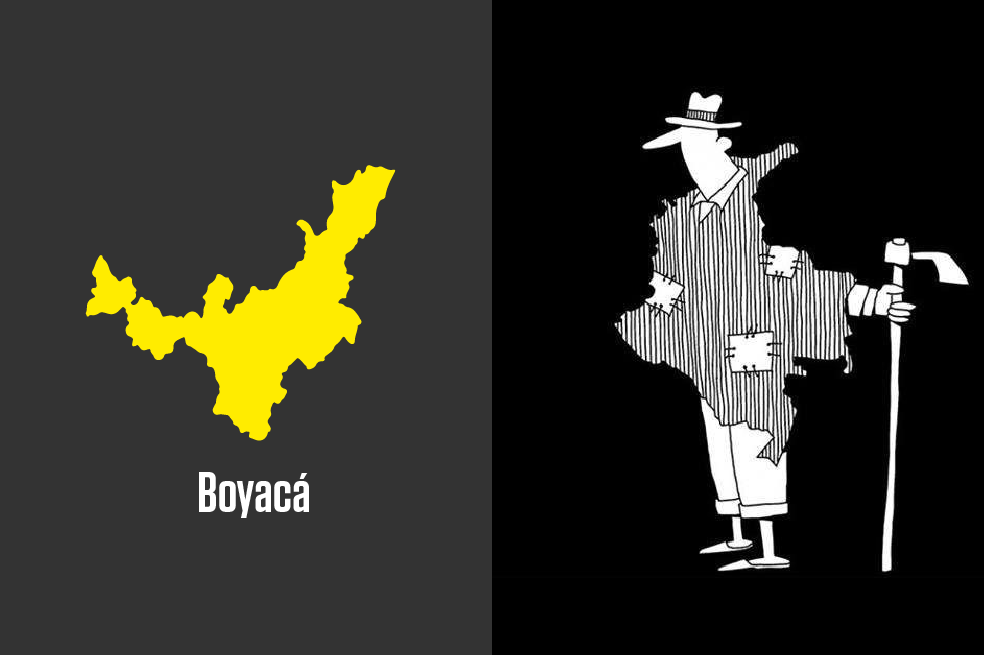 Caricatura de Betto para representar a los campesinos asesinados de los que no existe registro fotográfico.