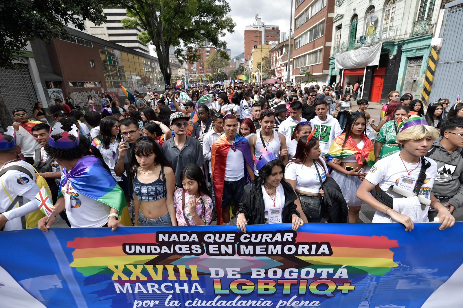 Cerca de 50 mil personas salieron a marchar por las calles de Bogotá.