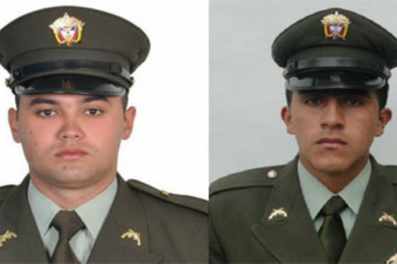 Víctor González y Cristhian Yate son los dos patrulleros secuestrados por las Farc.
