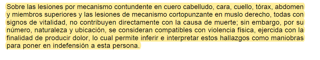Captura de pantalla de necropsia de Jesús David Díaz.