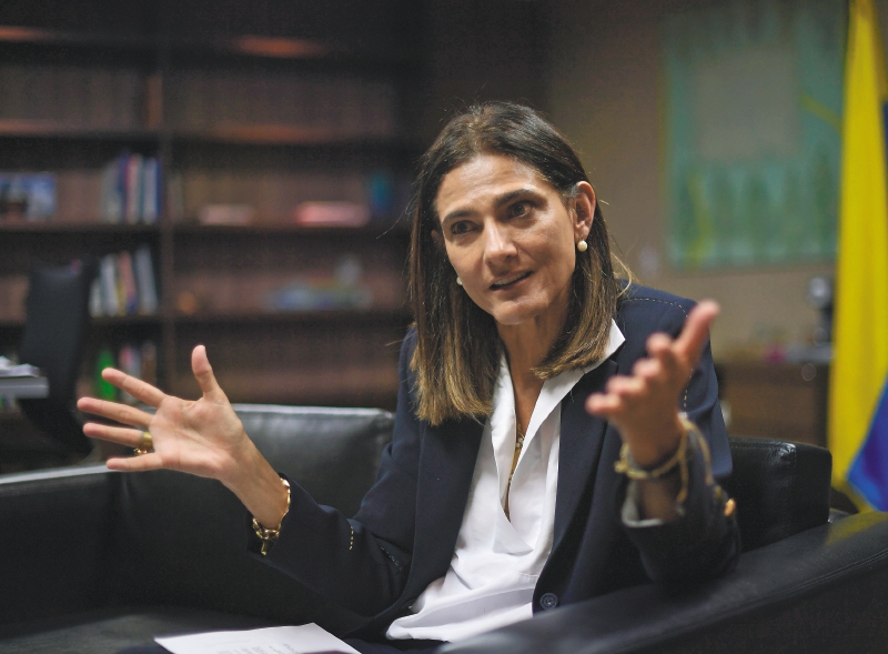 Ángela María Orozco, ministra de Transporte. 