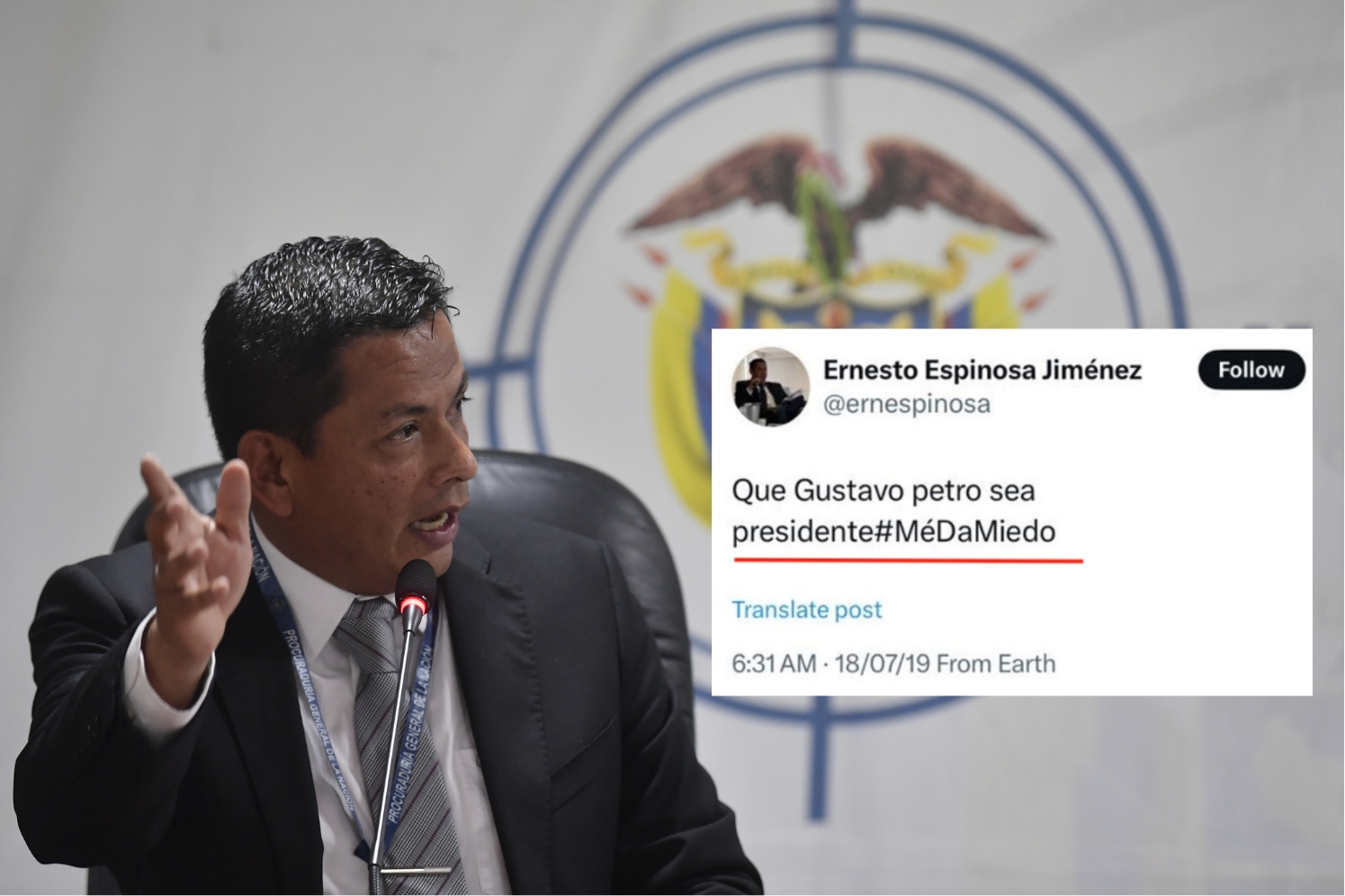 Procurador que juzga a Leyva solía trinar contra movimiento Petro: “#MeDaMiedo”