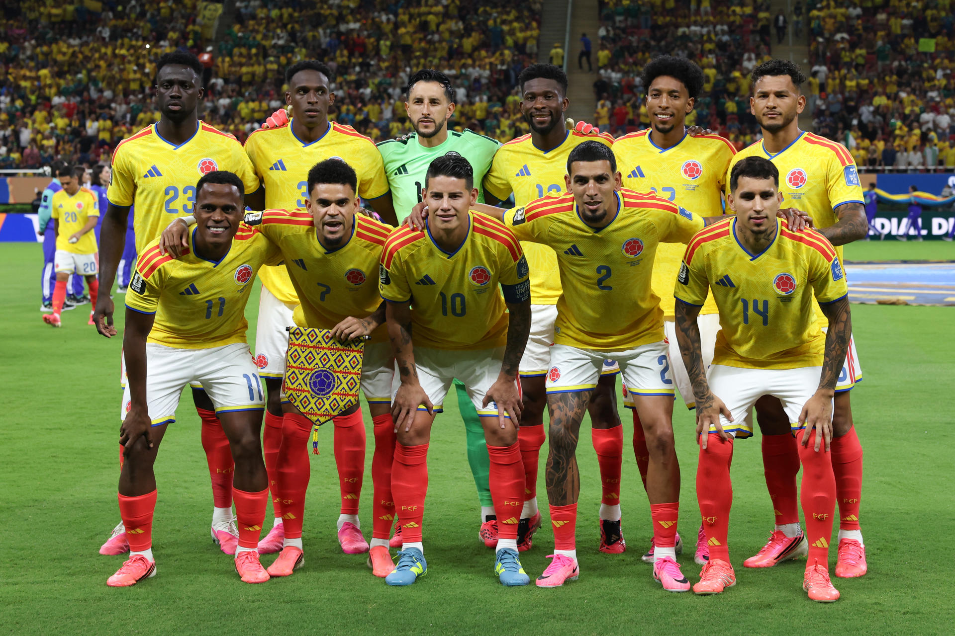 ¡Emotivo! Así se vivió el himno de Colombia en Guadalajara previo al partido contra RD Congo