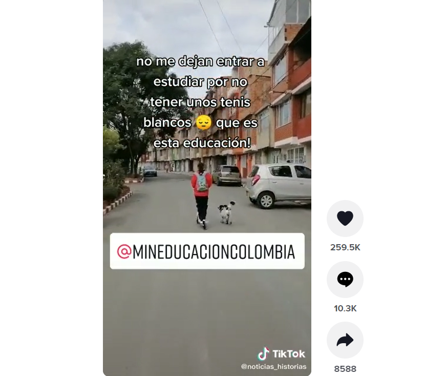 “Por unos tenis no se puede vulnerar el derecho a la educación”