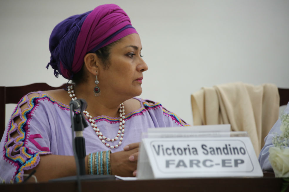 Victoria Sandino encabeza la Subcomisión de Género por parte de las Farc en las mesa de negociaciones con el gobierno.