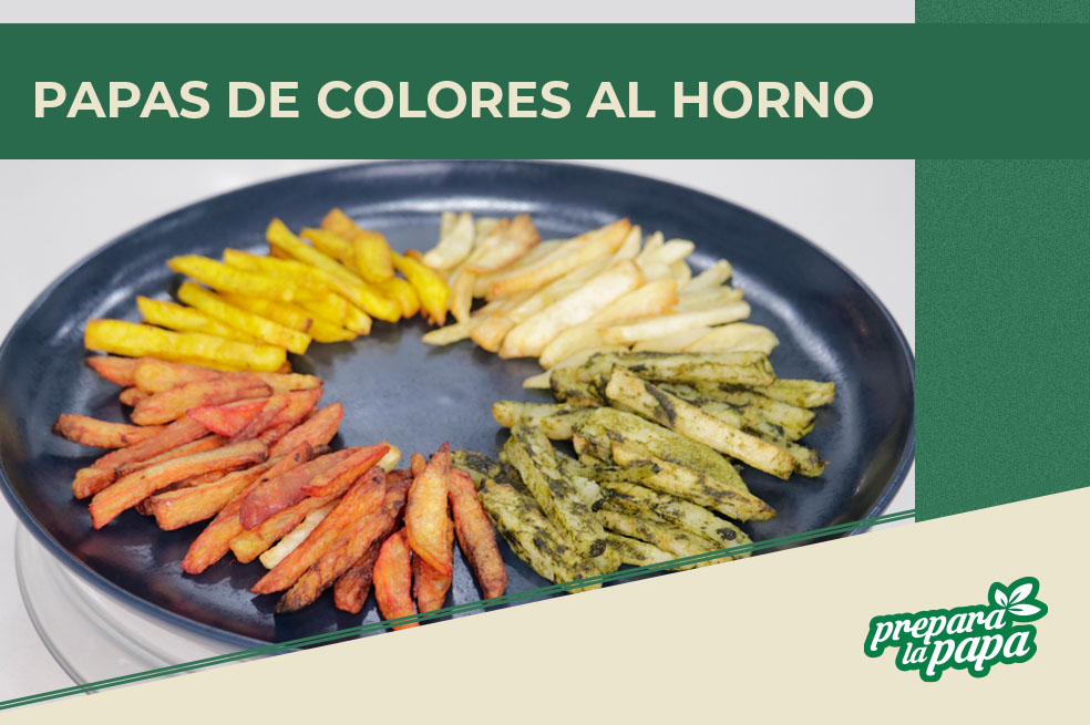 Deliciosas recetas con papa: así puede hacer papas de colores al horno