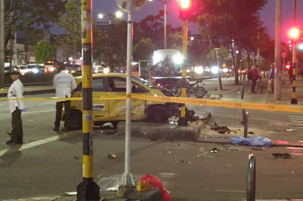 A la cárcel taxista que ocasionó la muerte de un motociclista en Bogotá