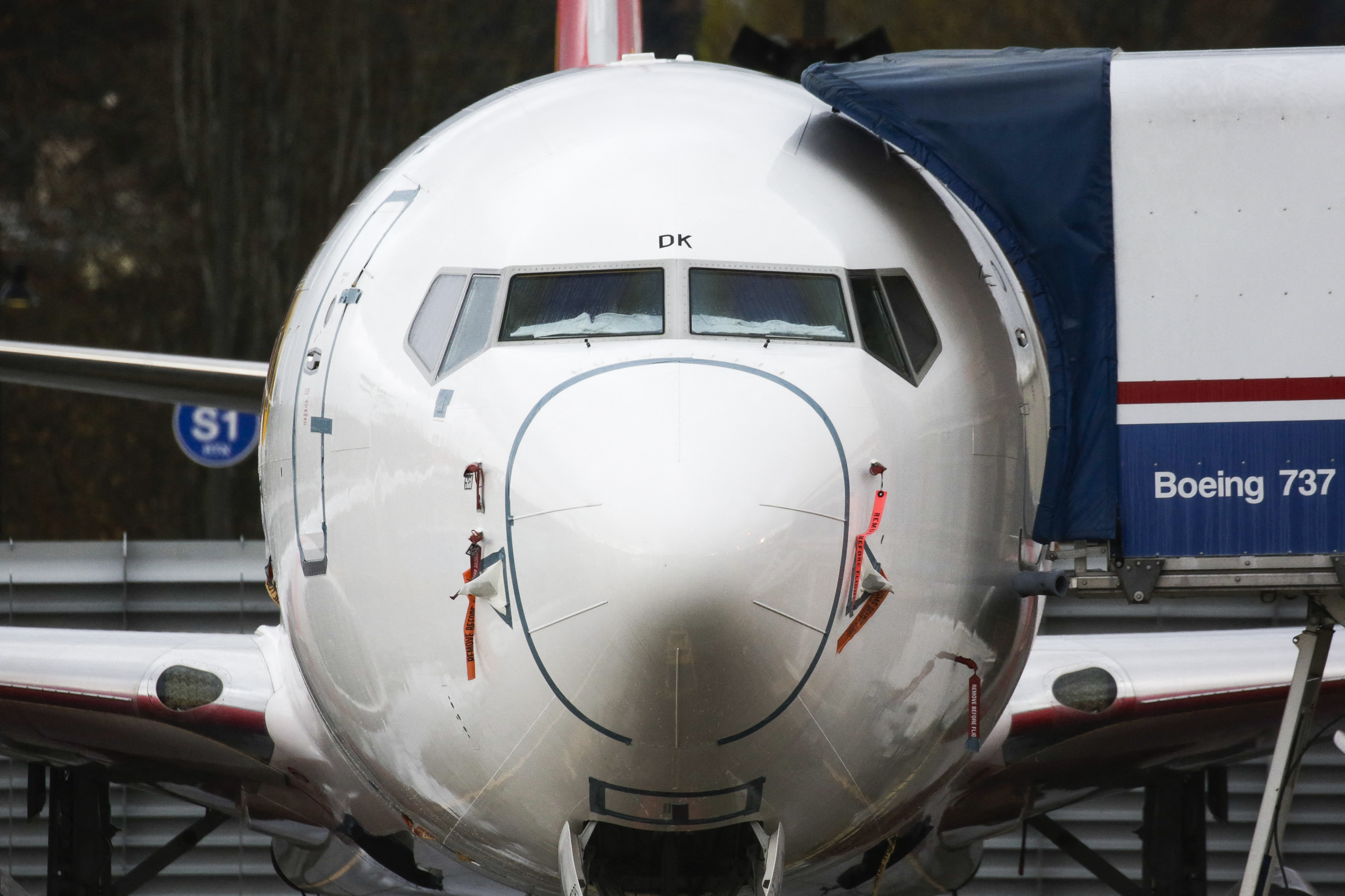 (FILES) A Boeing 737 MAX airliner at the Boeing Factory in Renton, Washington on November 18, 2020.