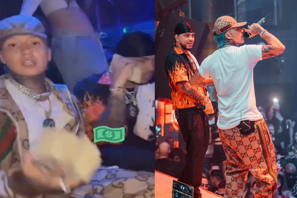 Blessd y Ryan Castro fueron criticados por lanzar dólares en una discoteca (Video)
