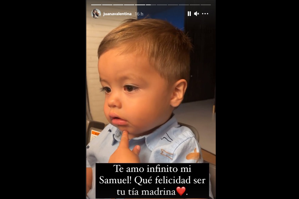 Estas fueron las palabras que Juana Valentina le dedicó a su ahijado Samuel, hijo de su hermano James Rodríguez.