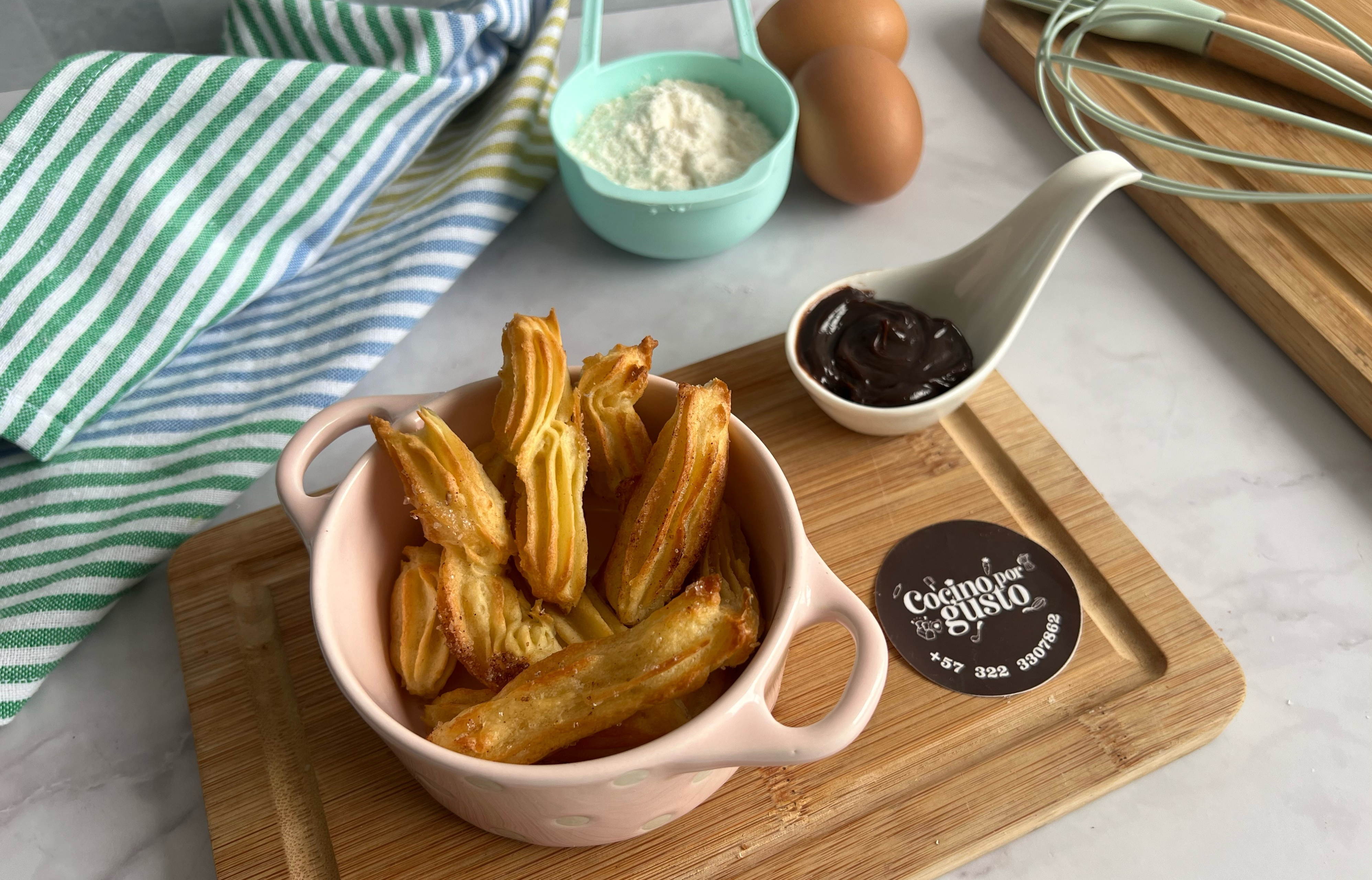 Paso a paso para preparar churros en la “air fryer”