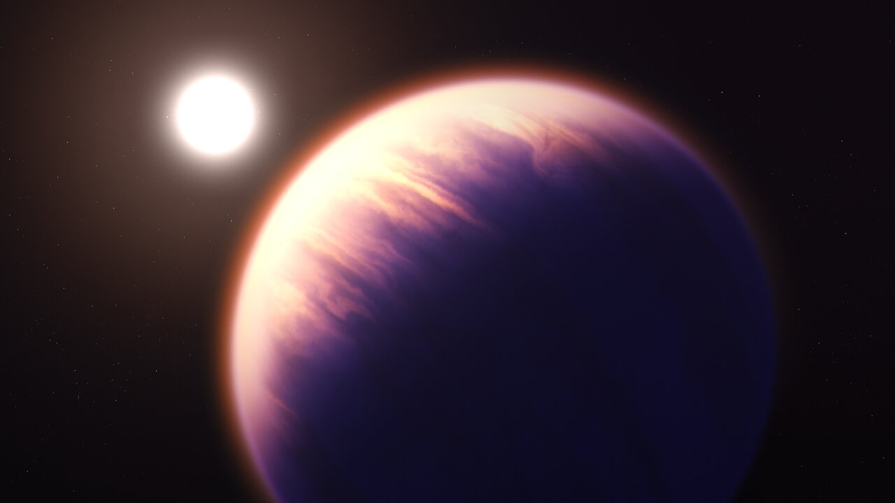 Imagen del exoplaneta WASP-39 b.