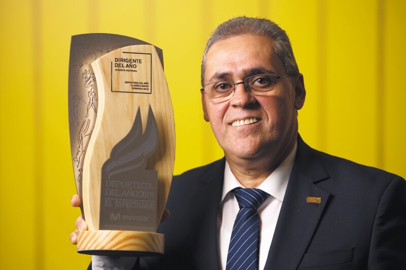 Alberto Herrera, presidente de la Federación Colombiana de Patinaje, mejor dirigente de 2019. / Nelson Sierra Gutiérrez