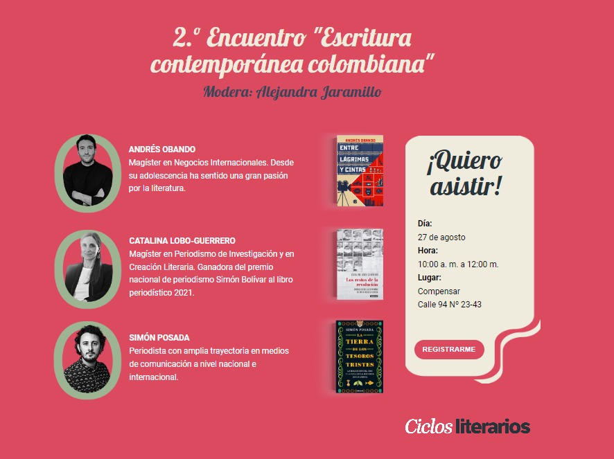 Prográmese para el segundo encuentro de “Letras en voz alta”
