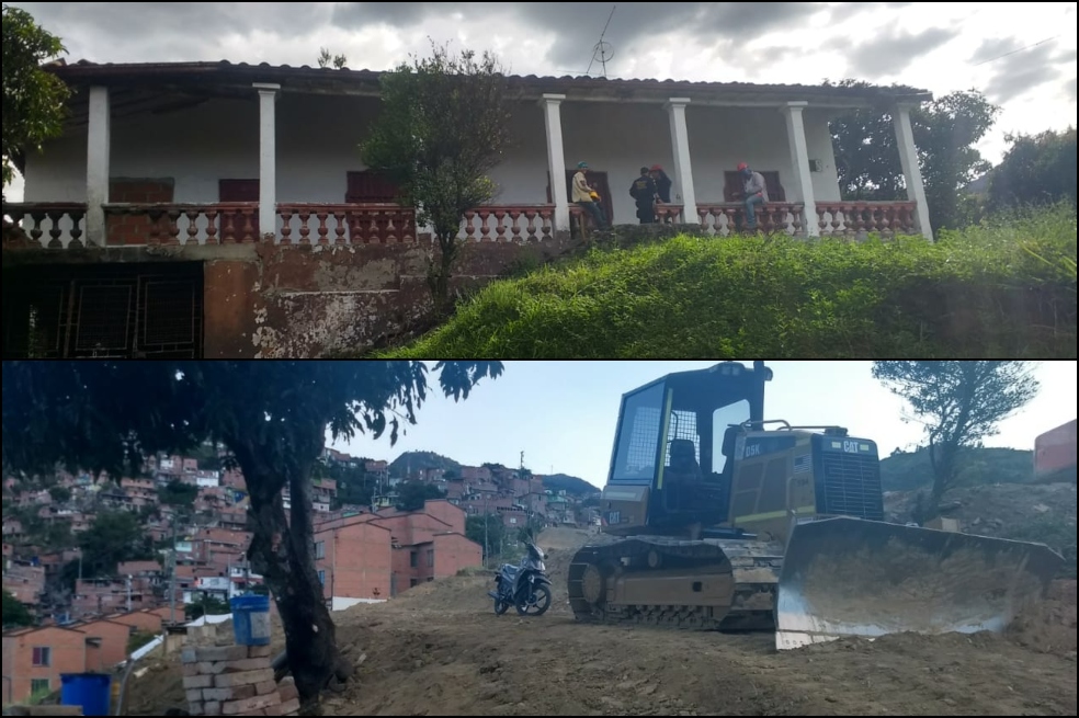 La casa de Juvenal antes de que la Alcaldía la demoliera esta semana. El lugar había sido propuesto como casa de la memoria, incluso durante la audiencia que realizó la JEP en el Palacio de Justicia de Medellín.Renovar la esperanza