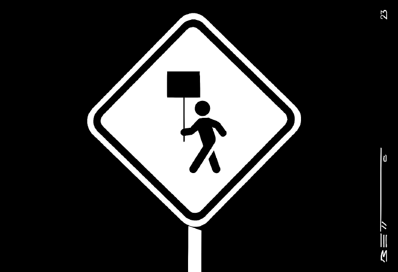 Manifestantes en las vías