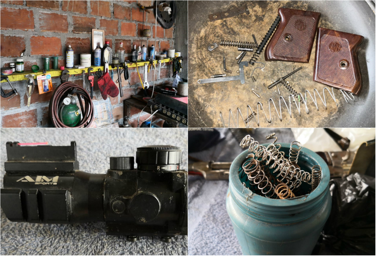 Desmantelan banda que comercializaba armas a sicarios y oficinas de cobro