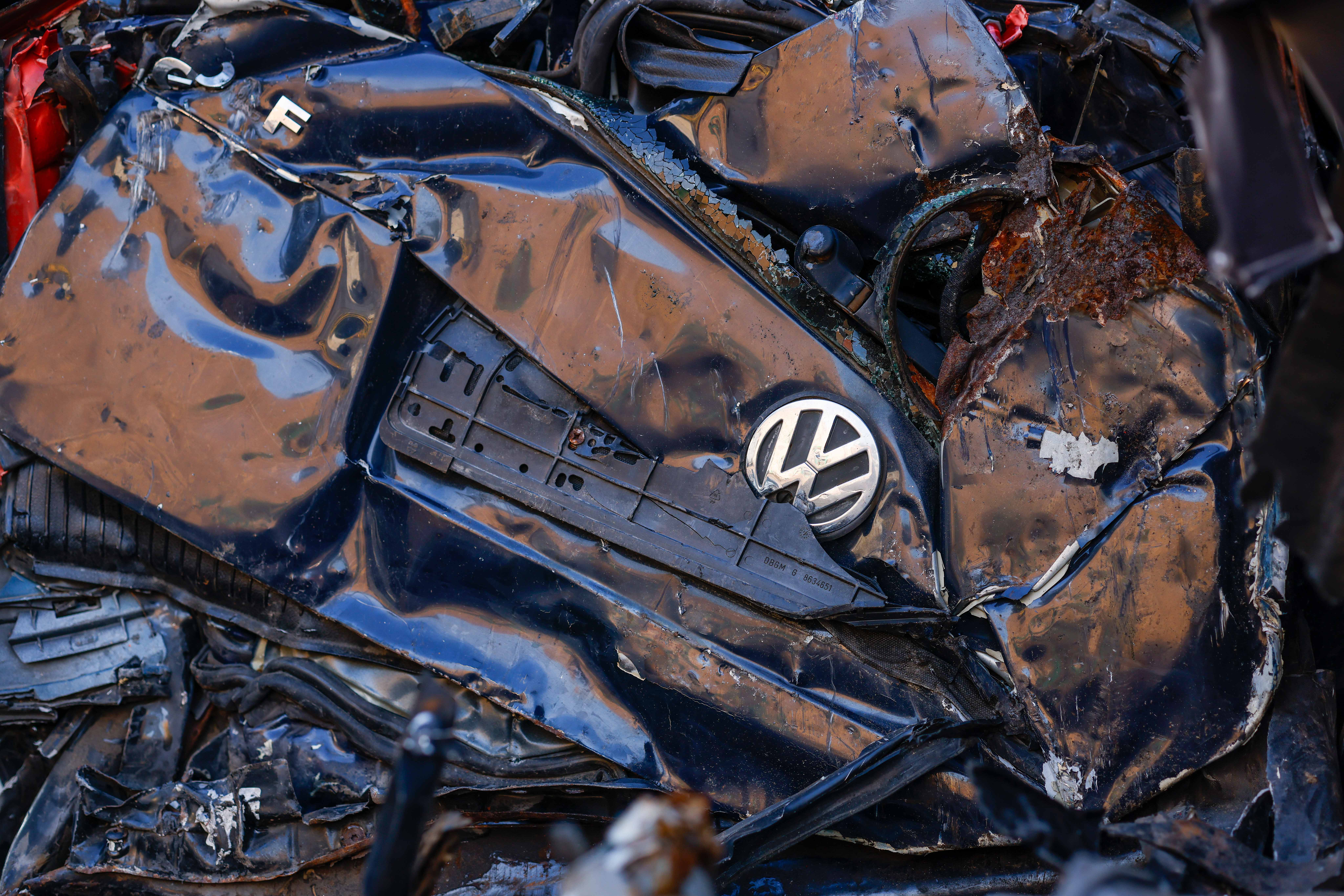 A scrapped VW vehicle. Photographer: Michaela Stache/Bloomberg
