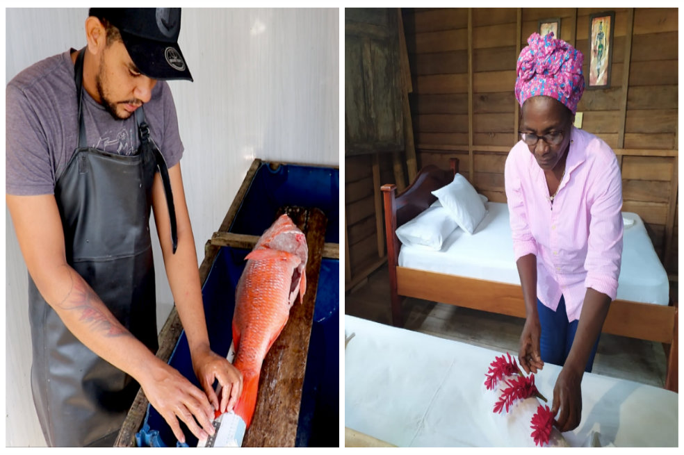 Emprendimientos deNuquífish, dedicado a la pesca artesanal responsable y el Ecohotel Vientos de Yubarta, dedicadoal ecoturismo.