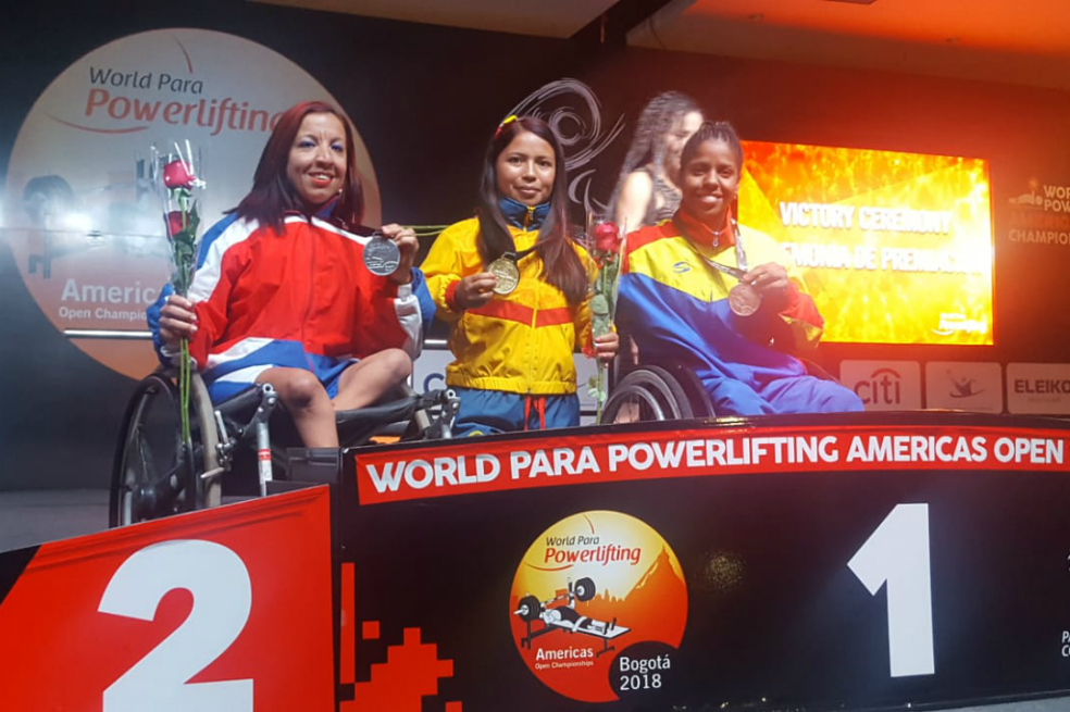Aura Cristina Poblador, oro para Colombia en la Copa América de Para-powerlifting