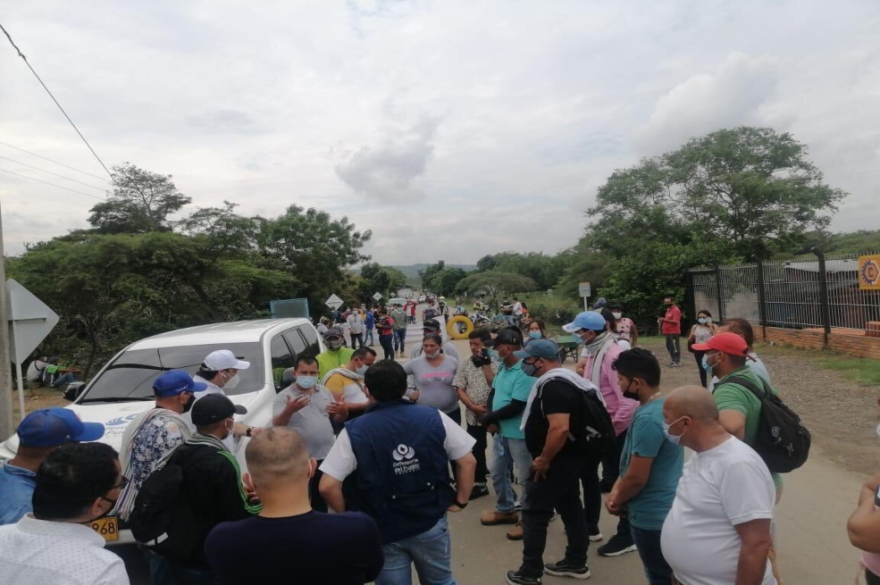 Paro Nacional: continúan los bloqueos en la vía que lleva de Cúcuta a la costa Caribe