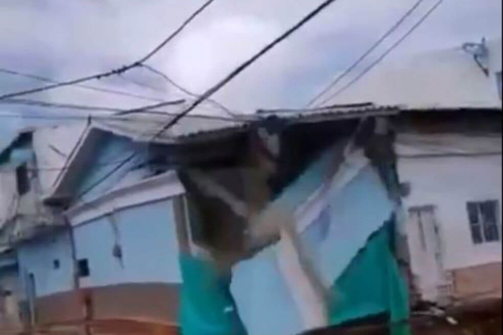 Casa se desplomó cerca de canalización del arroyo Hospital en Barranquilla