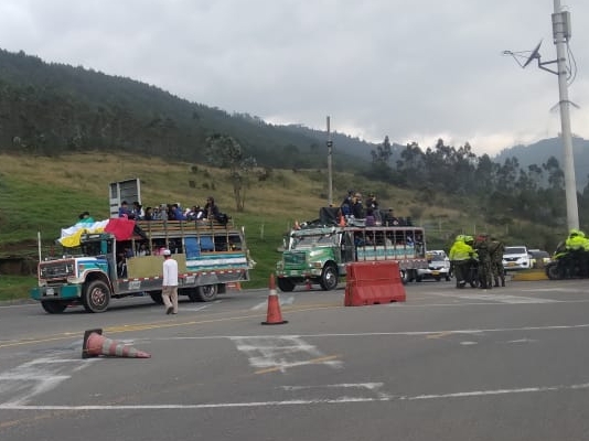 Llegó la minga indígena del Valle y el Cauca a las calles de Bogotá