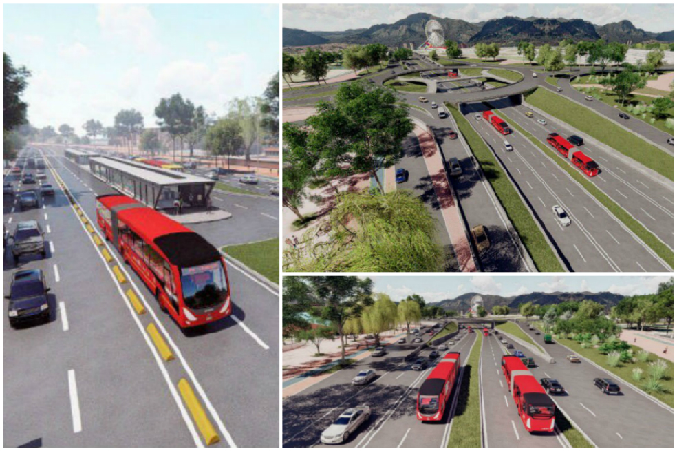 Así se vería Transmilenio en las Avenidas 68 y Ciudad de Cali