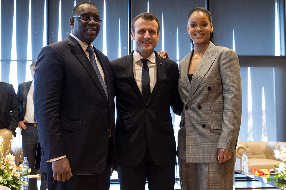 Macron y Rihanna lideran conferencia para financiar educación de 250 millones de niños