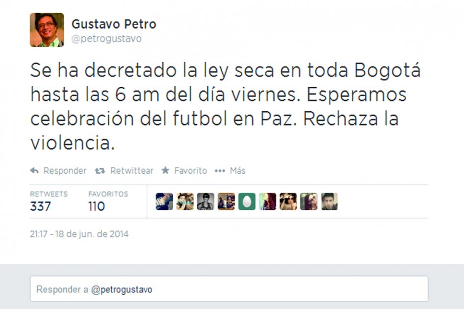 Petro decreta ley seca hasta el viernes a las 6 am en toda la ciudad
