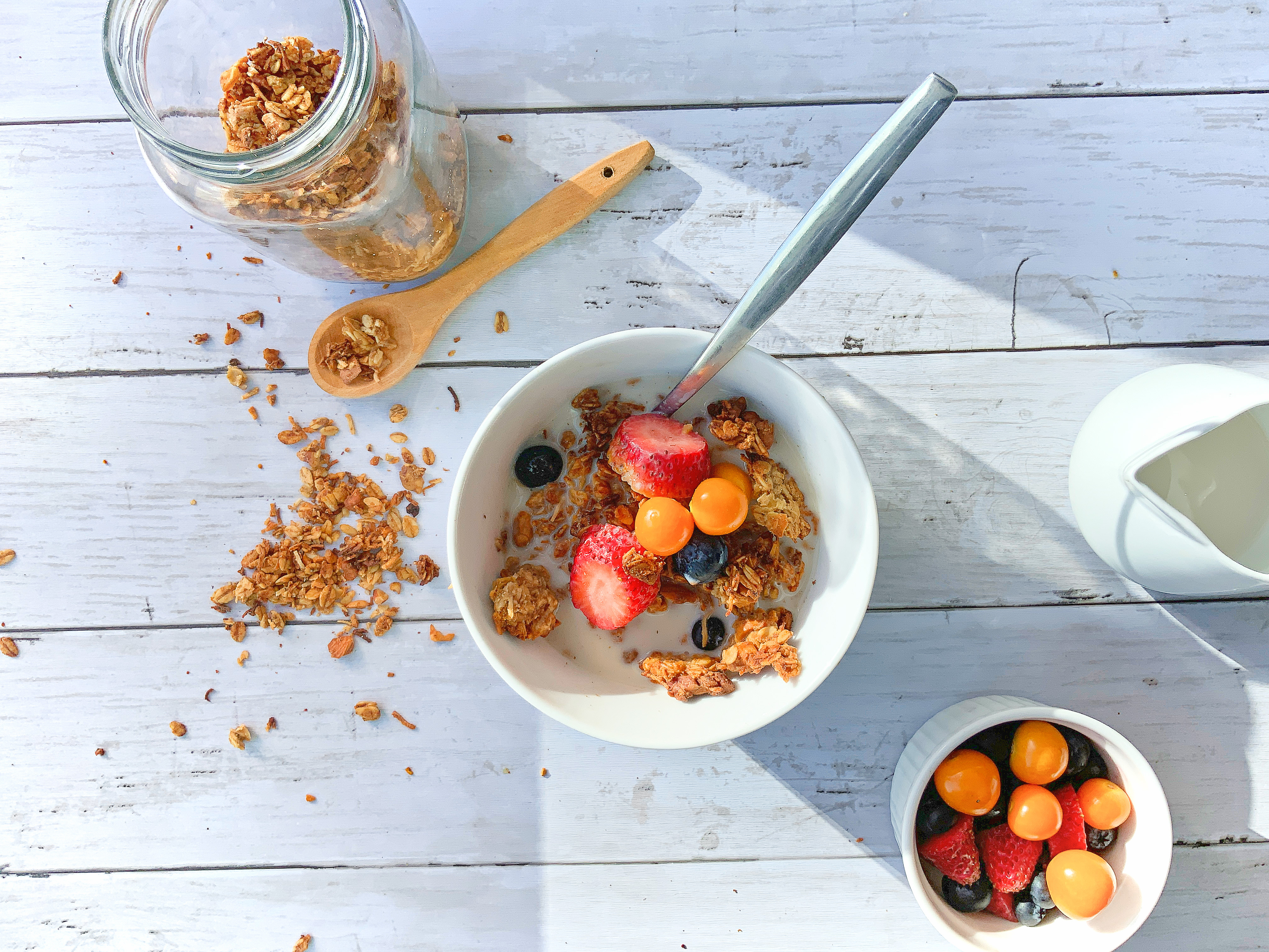 Así se ve la granola, sin azúcar adicionada, en la mesa. /@Cocinableysaludable