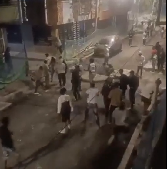 Noche de disturbios en Suba: riña entre familias terminó en batalla campal